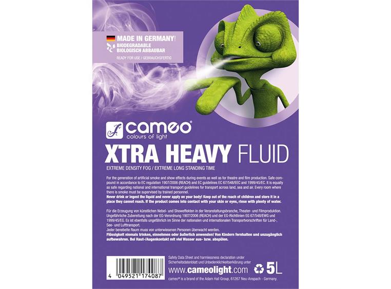 Cameo XTRA HEAVY FLUID 5L - Fog fluid w/ high density, long standing time